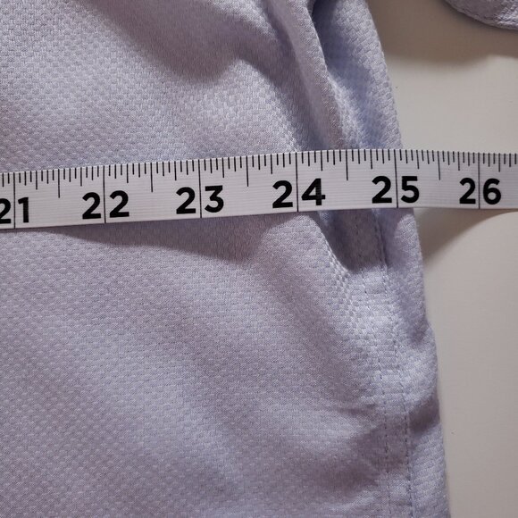 M&S Collection Shirt Mens 17 Blue Long Sleeve Button Down Cotton Performance - Picture 9 of 10